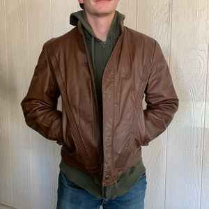 Vintage brown leather jacket